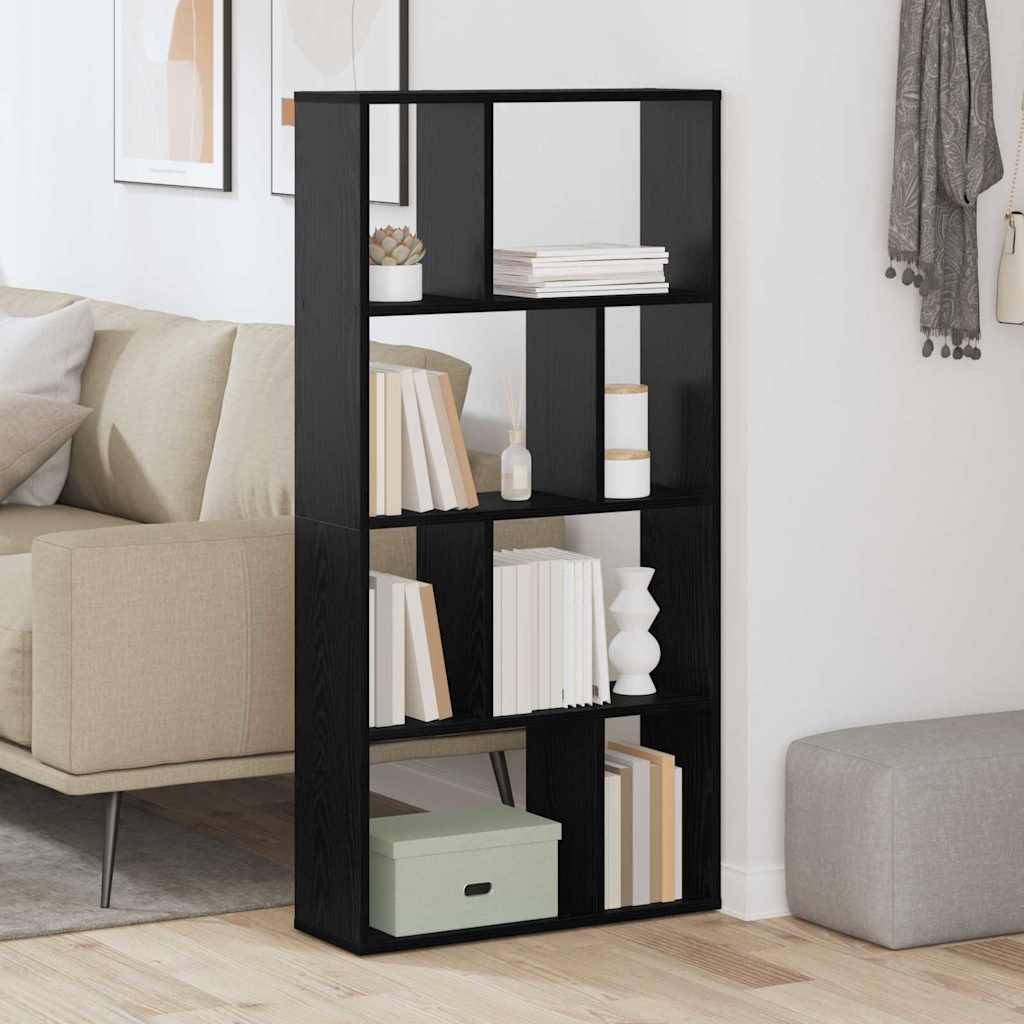 vidaXL Szafka na książki 8 poziomów 60 x 20 x 120,5 cm Czarny Dąb