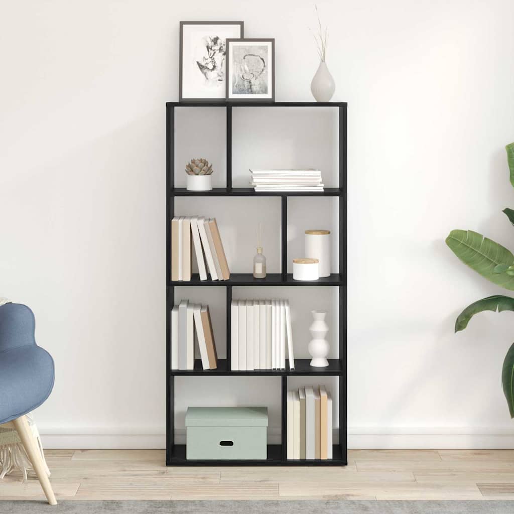 vidaXL Szafka na książki 8 poziomów 60 x 20 x 120,5 cm Czarny Dąb