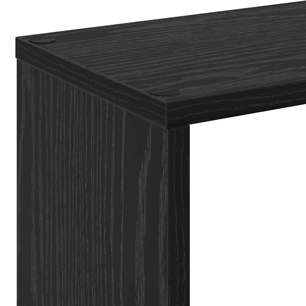 vidaXL Szafka na książki 8 poziomów 72 x 20 x 120,5 cm Czarny Dąb