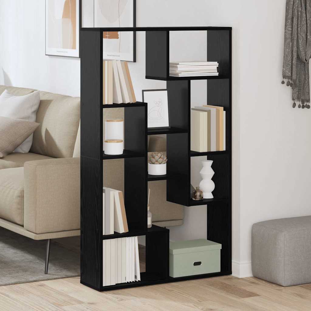 vidaXL Szafka na książki 8 poziomów 72 x 20 x 120,5 cm Czarny Dąb