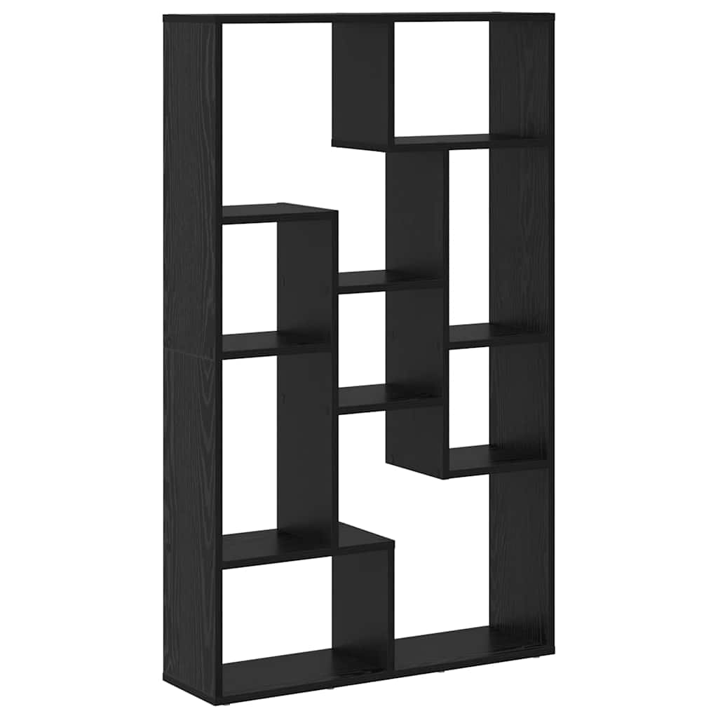 vidaXL Szafka na książki 8 poziomów 72 x 20 x 120,5 cm Czarny Dąb