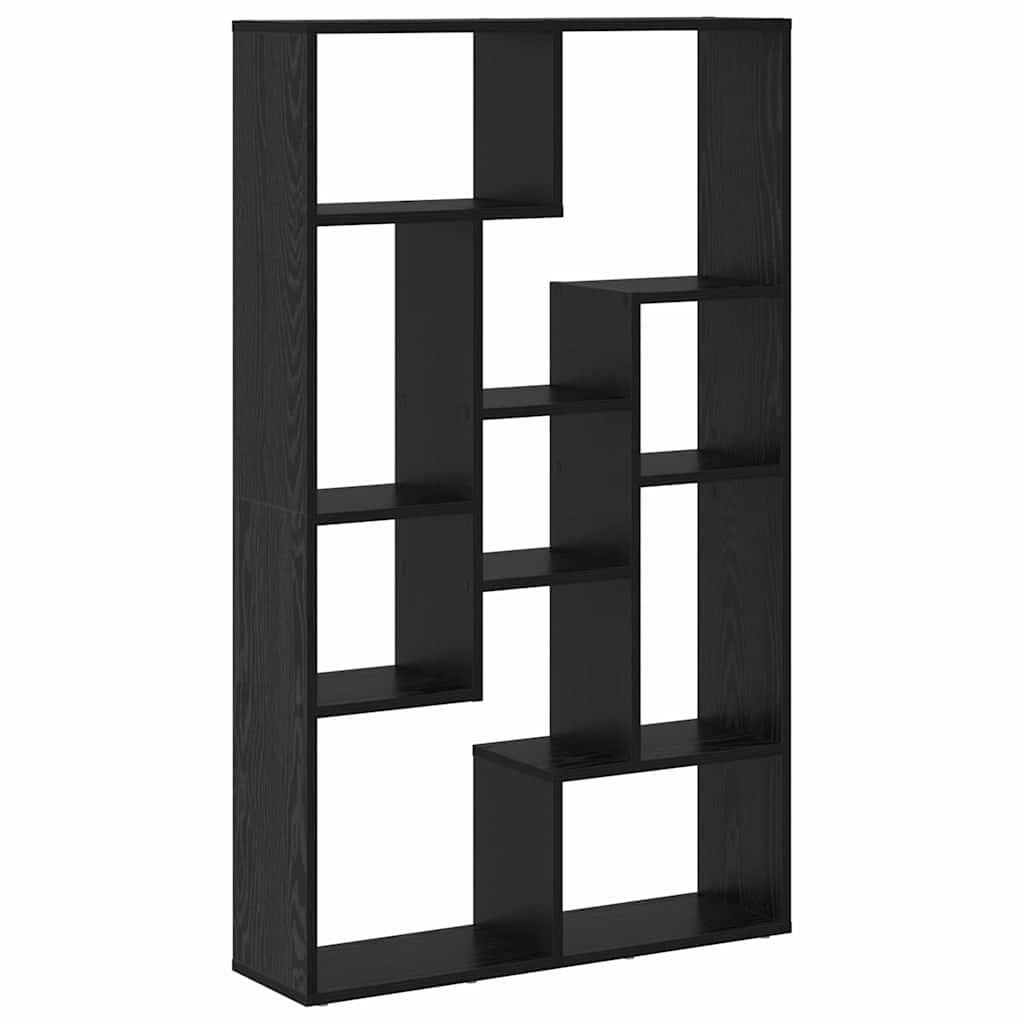 vidaXL Szafka na książki 8 poziomów 72 x 20 x 120,5 cm Czarny Dąb
