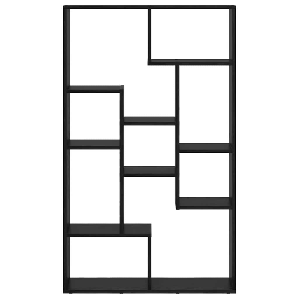vidaXL Szafka na książki 8 poziomów 72 x 20 x 120,5 cm Czarny Dąb