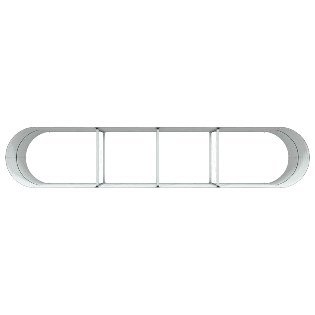 vidaXL Podniesiony grządka Zielony 400 x 80 x 81 cm Stal