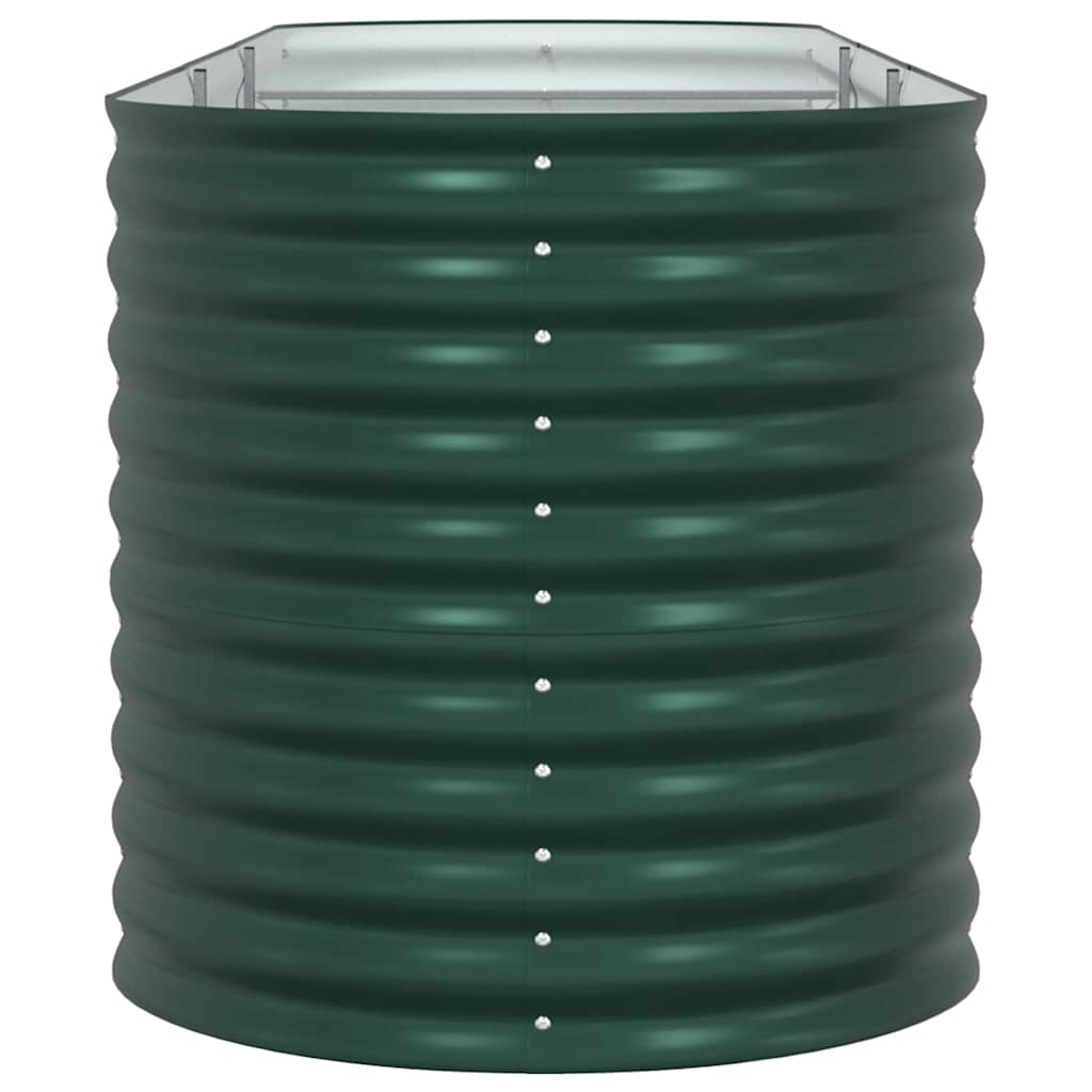 vidaXL Podniesiony grządka Zielony 320 x 80 x 81 cm Stal