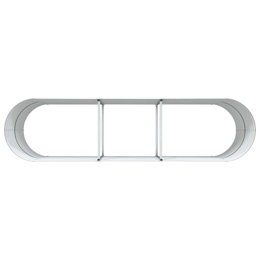 vidaXL Podniesiony grządka Zielony 320 x 80 x 81 cm Stal