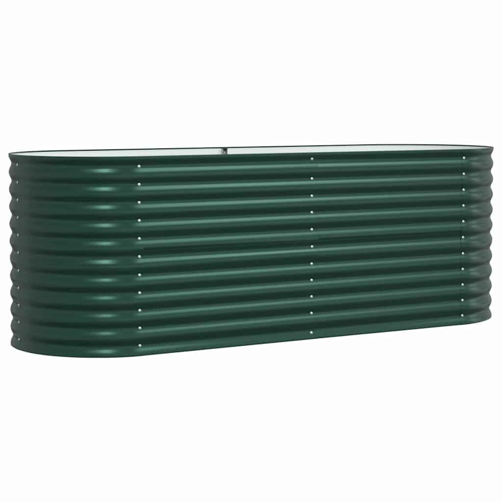 vidaXL Podniesiony grządka Zielony 240 x 80 x 81 cm Stal