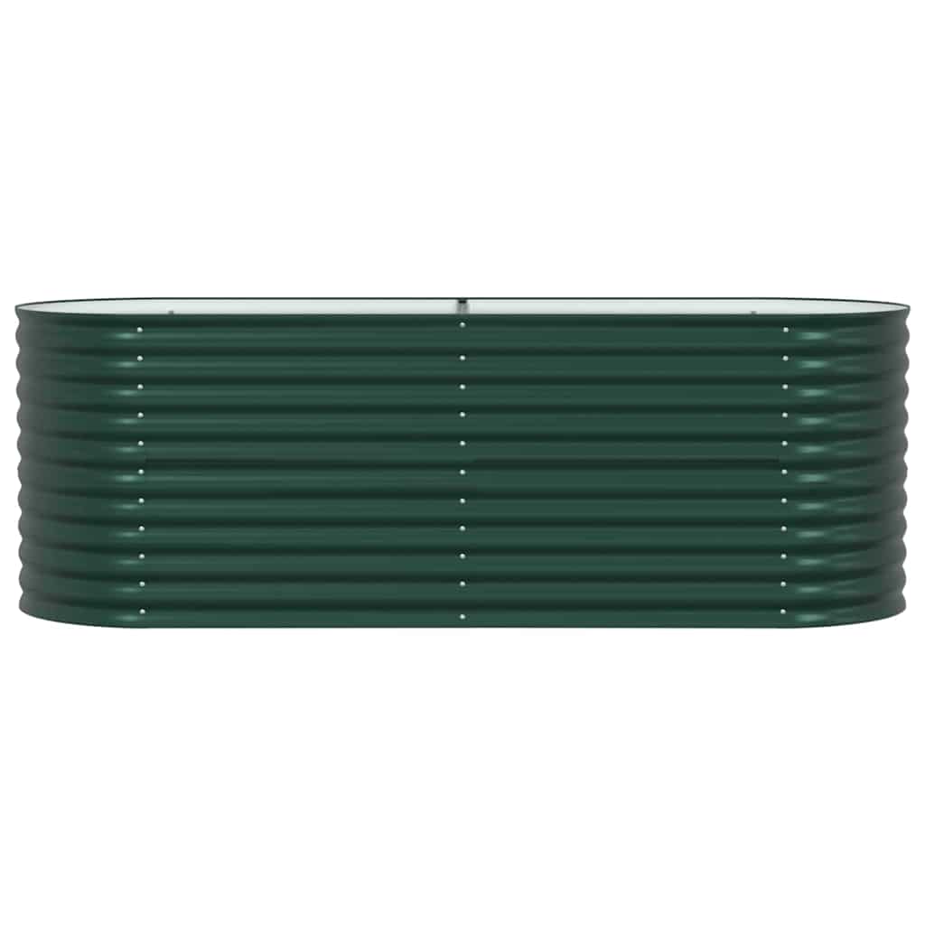 vidaXL Podniesiony grządka Zielony 240 x 80 x 81 cm Stal