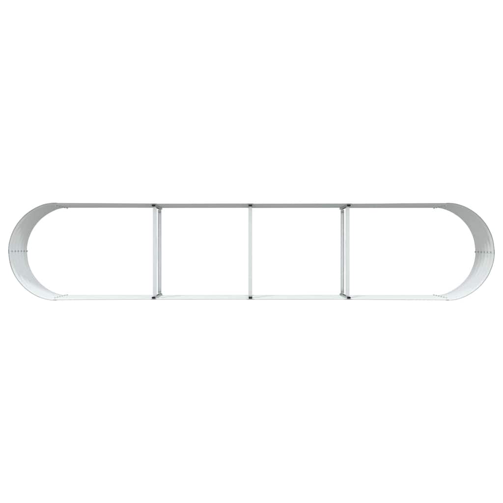 vidaXL Podniesiony grządka Zielony 400 x 80 x 44 cm Stal