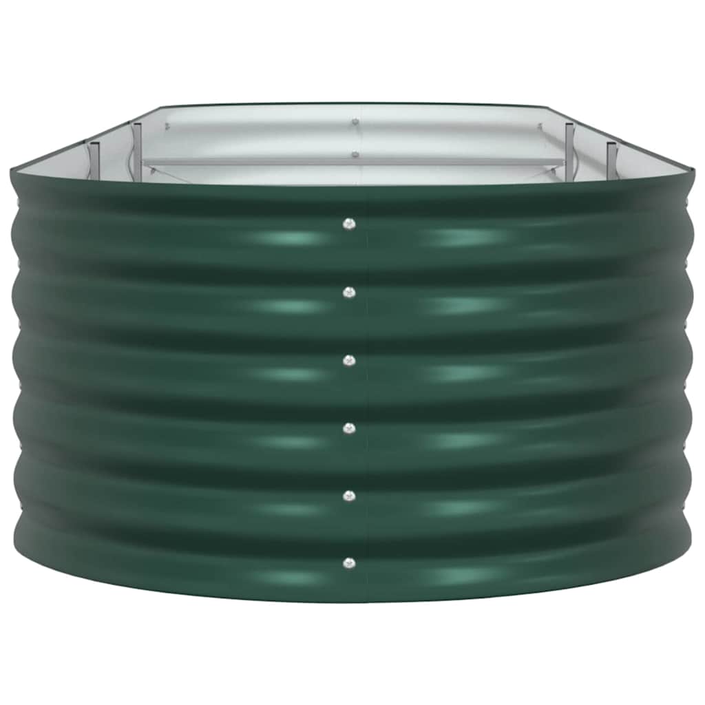 vidaXL Podniesiony grządka Zielony 320 x 80 x 44 cm Stal