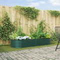 vidaXL Podniesiony grządka Zielony 240 x 80 x 44 cm Stal