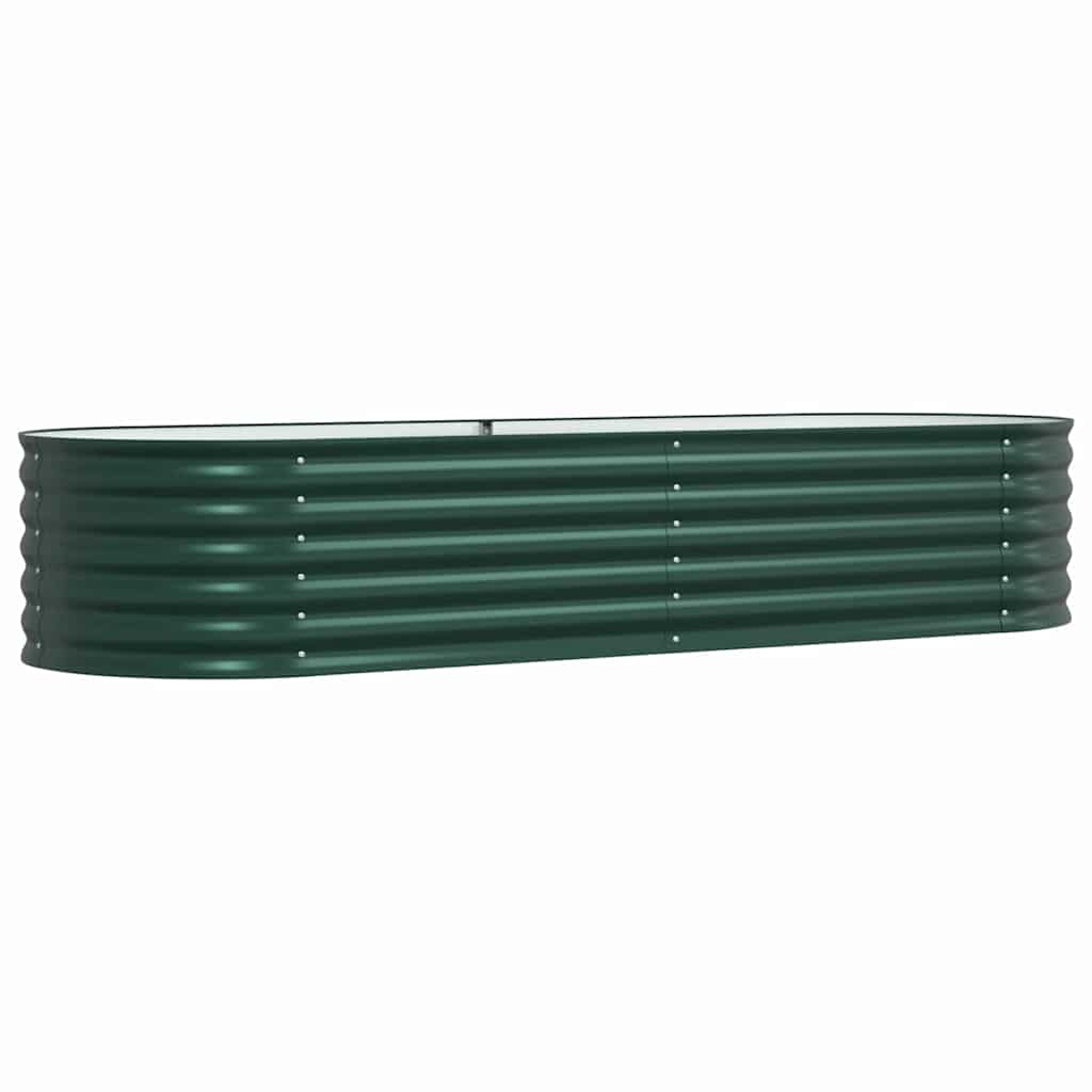 vidaXL Podniesiony grządka Zielony 240 x 80 x 44 cm Stal