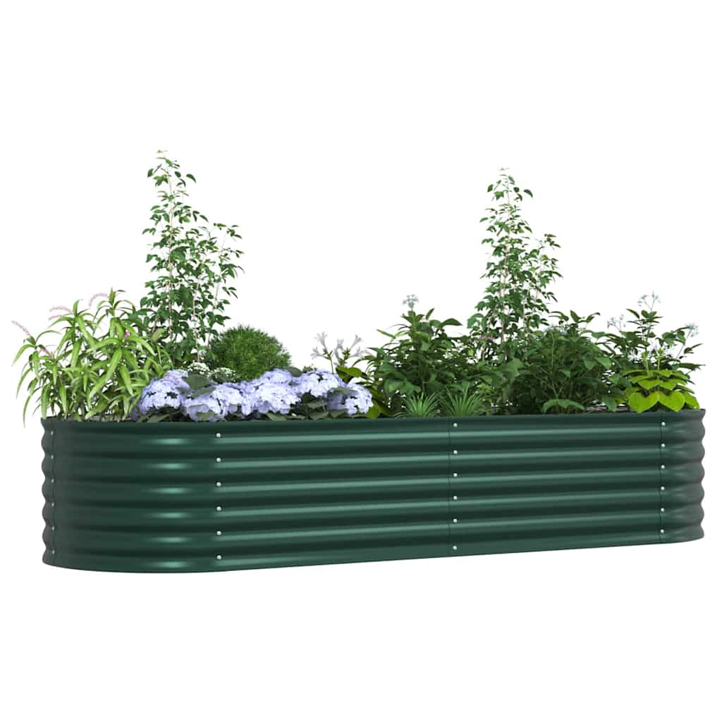 vidaXL Podniesiony grządka Zielony 240 x 80 x 44 cm Stal