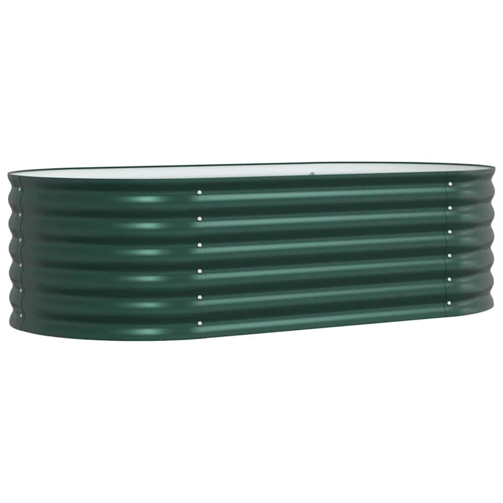 vidaXL Podniesiony grządka Zielony 160 x 80 x 44 cm Stal