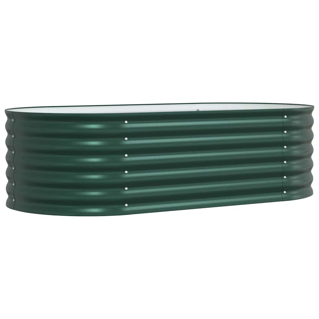 vidaXL Podniesiony grządka Zielony 160 x 80 x 44 cm Stal