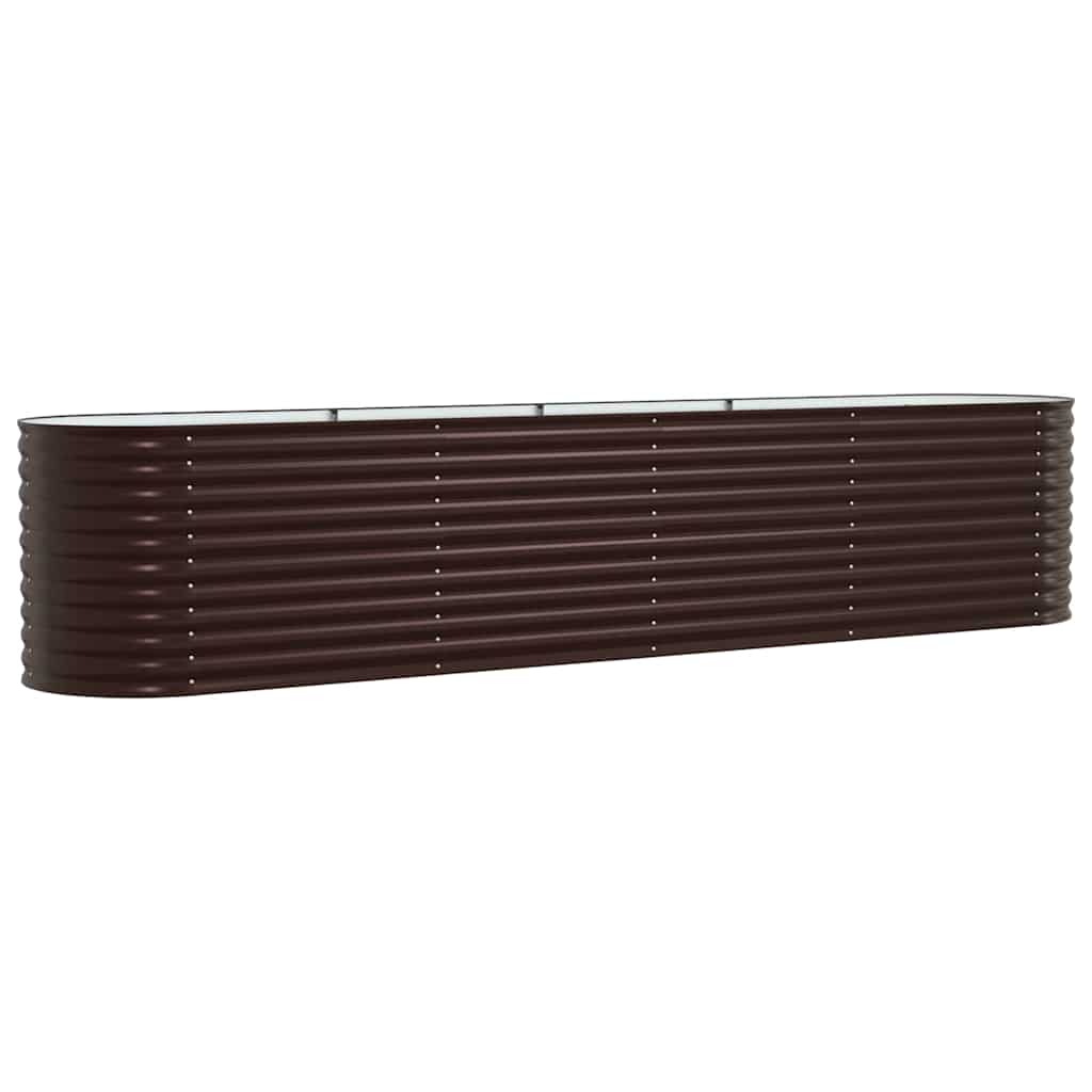 vidaXL Podniesiony grządka Brązowy 400 x 80 x 81 cm Stal