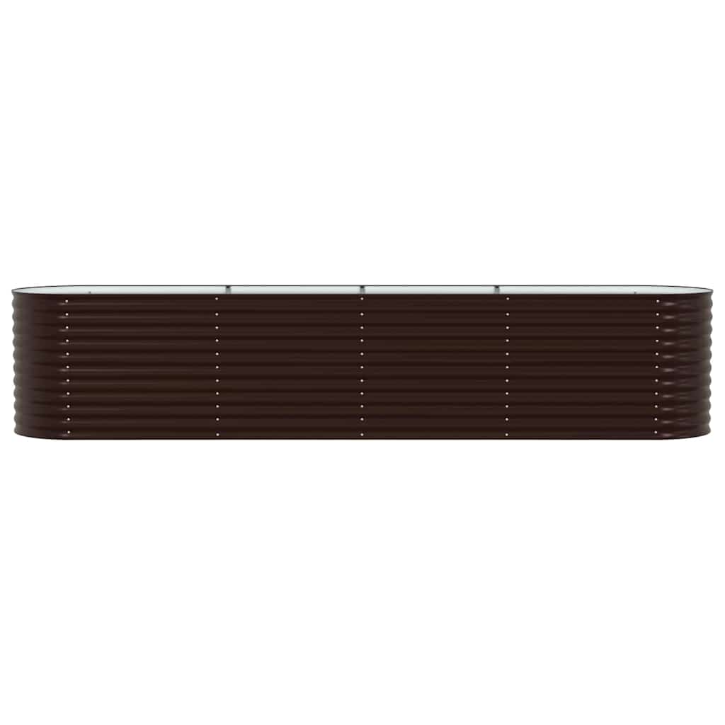 vidaXL Podniesiony grządka Brązowy 400 x 80 x 81 cm Stal