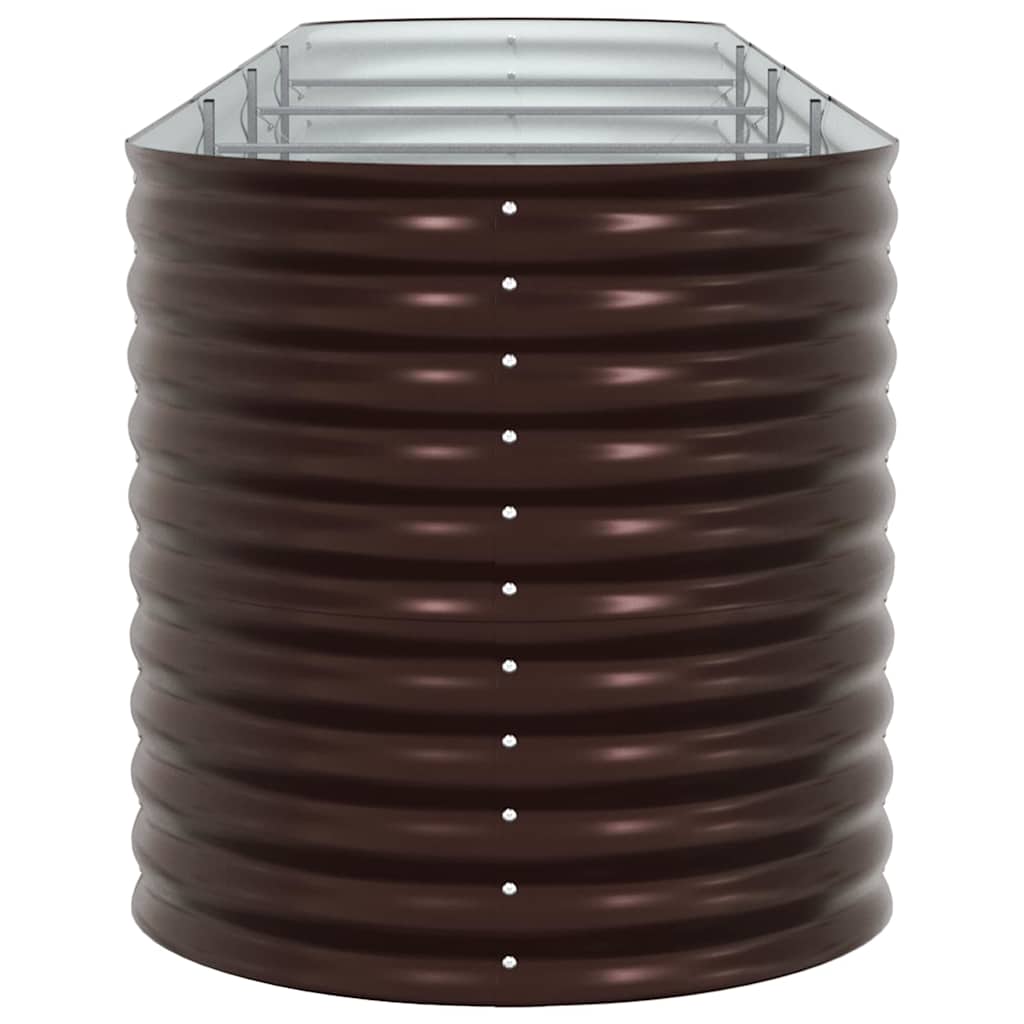 vidaXL Podniesiony grządka Brązowy 400 x 80 x 81 cm Stal