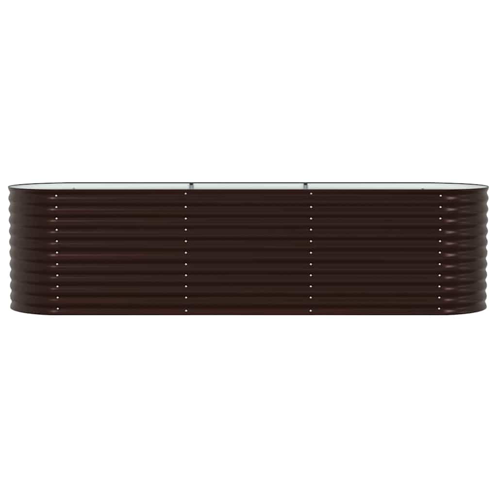 vidaXL Podniesiony grządka Brązowy 320 x 80 x 81 cm Stal
