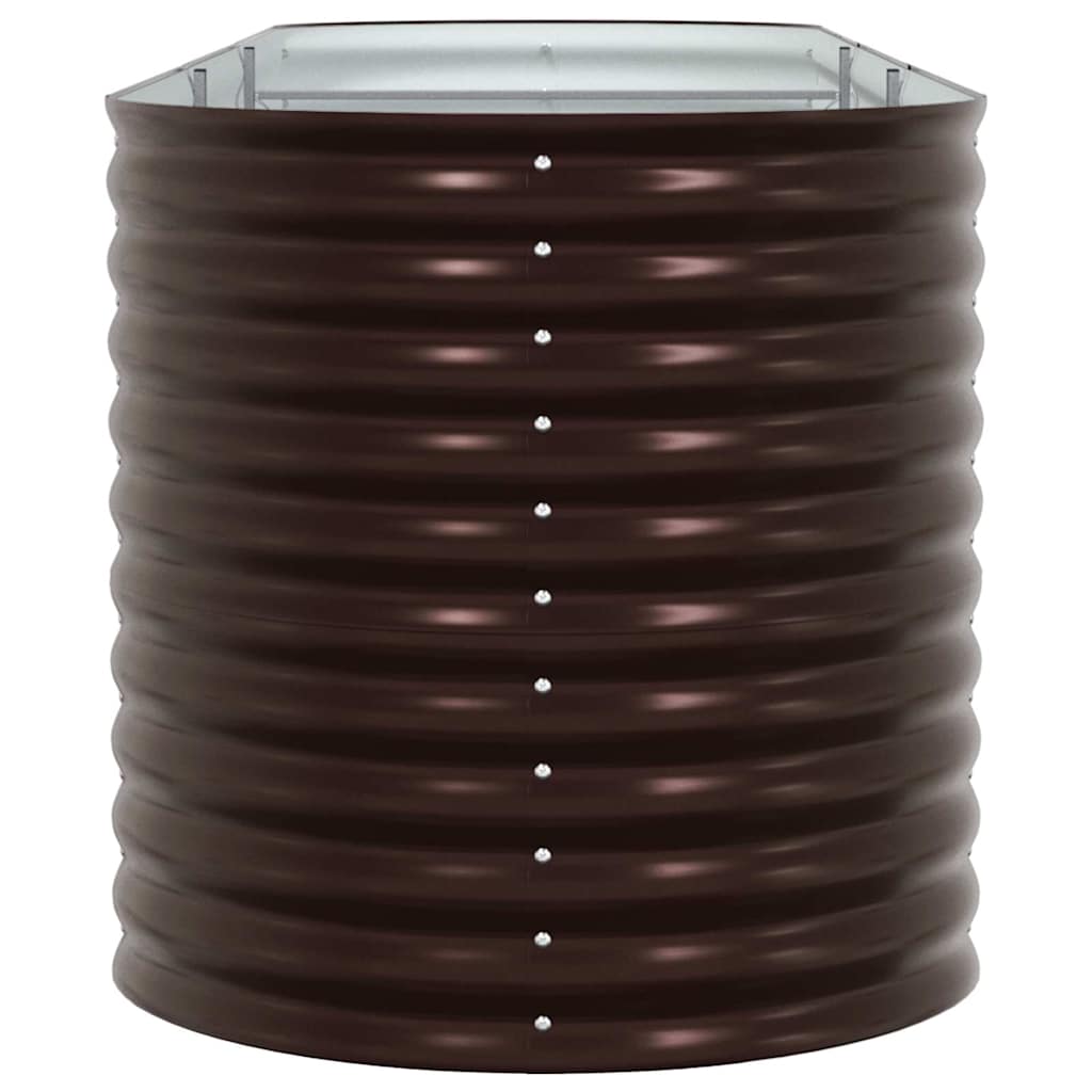 vidaXL Podniesiony grządka Brązowy 320 x 80 x 81 cm Stal