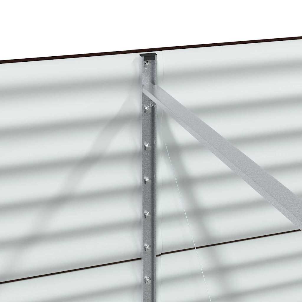 vidaXL Podniesiony grządka Brązowy 240 x 80 x 81 cm Stal