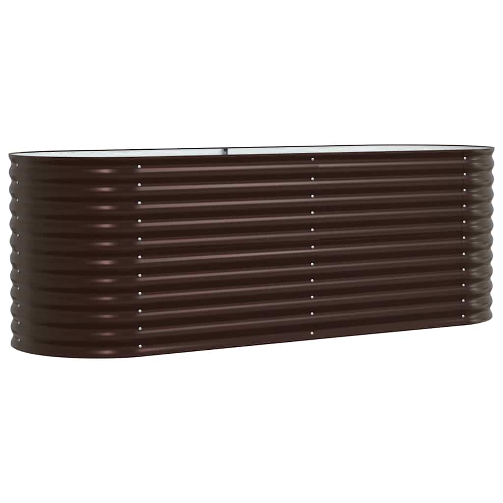 vidaXL Podniesiony grządka Brązowy 240 x 80 x 81 cm Stal