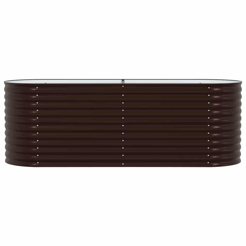 vidaXL Podniesiony grządka Brązowy 240 x 80 x 81 cm Stal