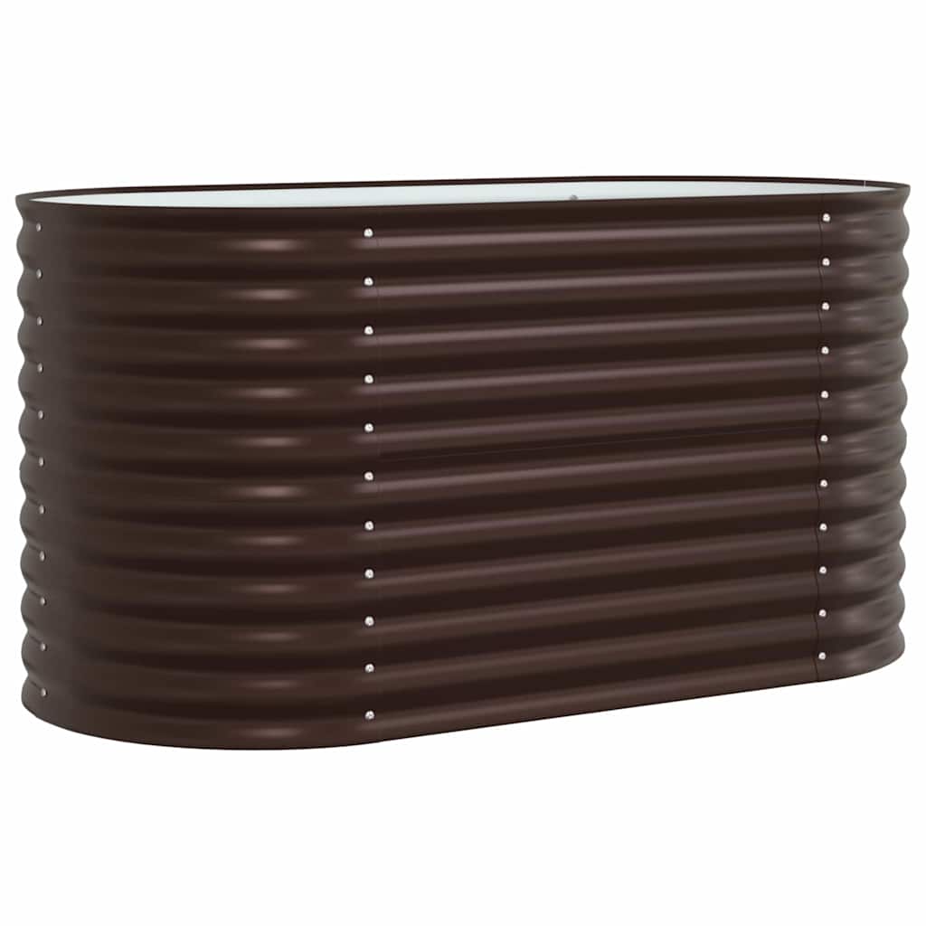 vidaXL Podniesiony grządka Brązowy 160 x 80 x 81 cm Stal