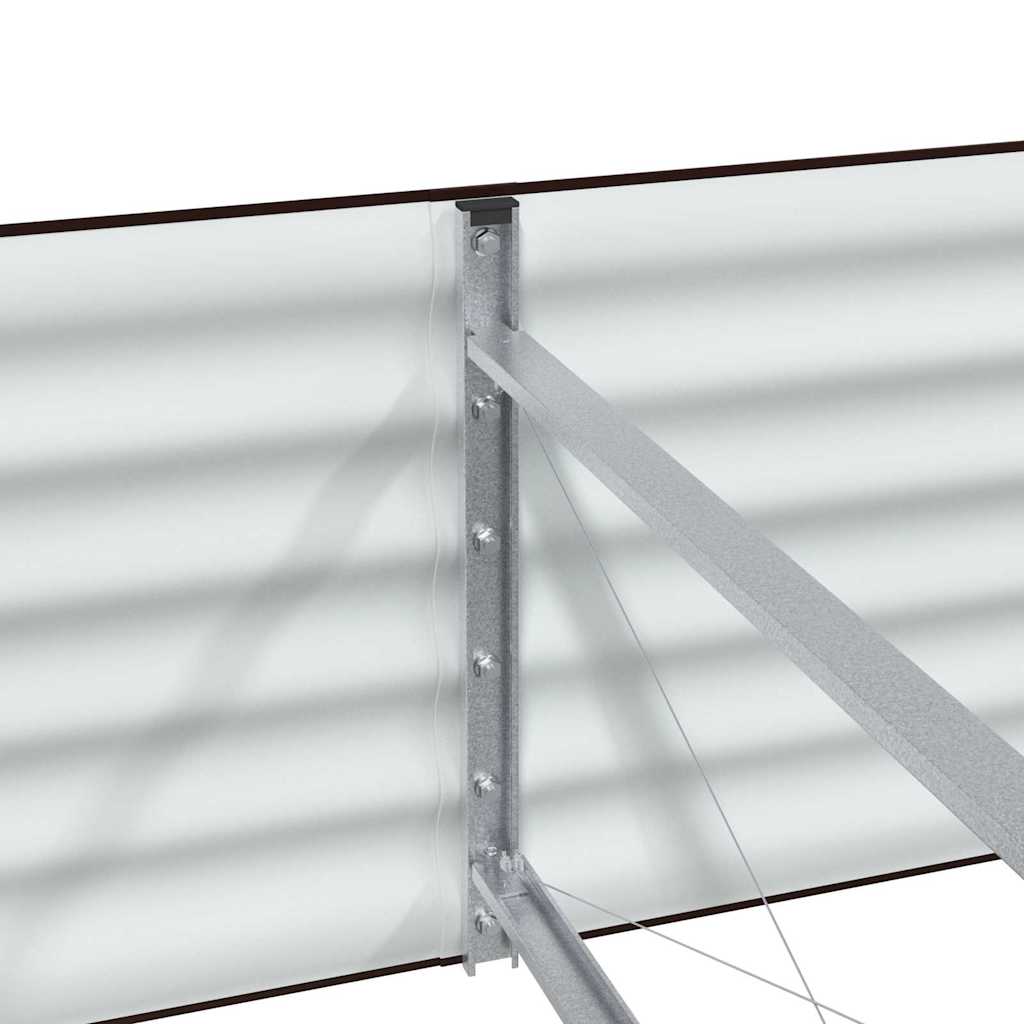 vidaXL Podniesiony grządka Brązowy 400 x 80 x 44 cm Stal