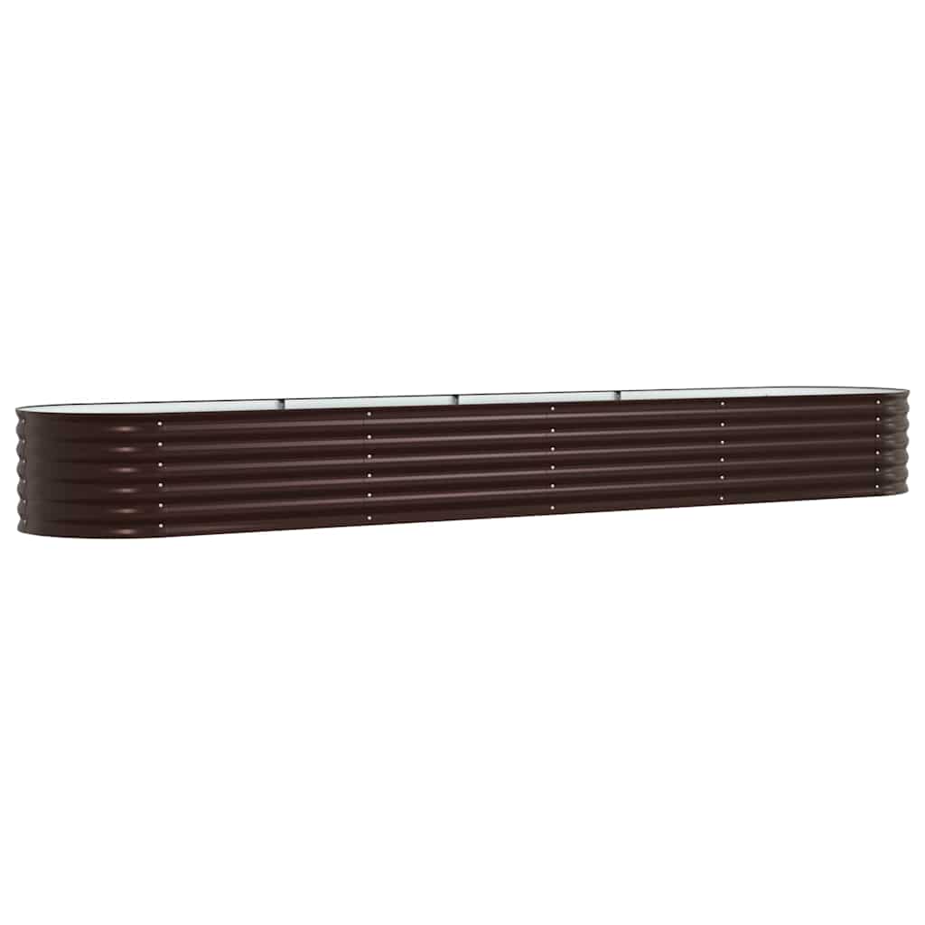 vidaXL Podniesiony grządka Brązowy 400 x 80 x 44 cm Stal