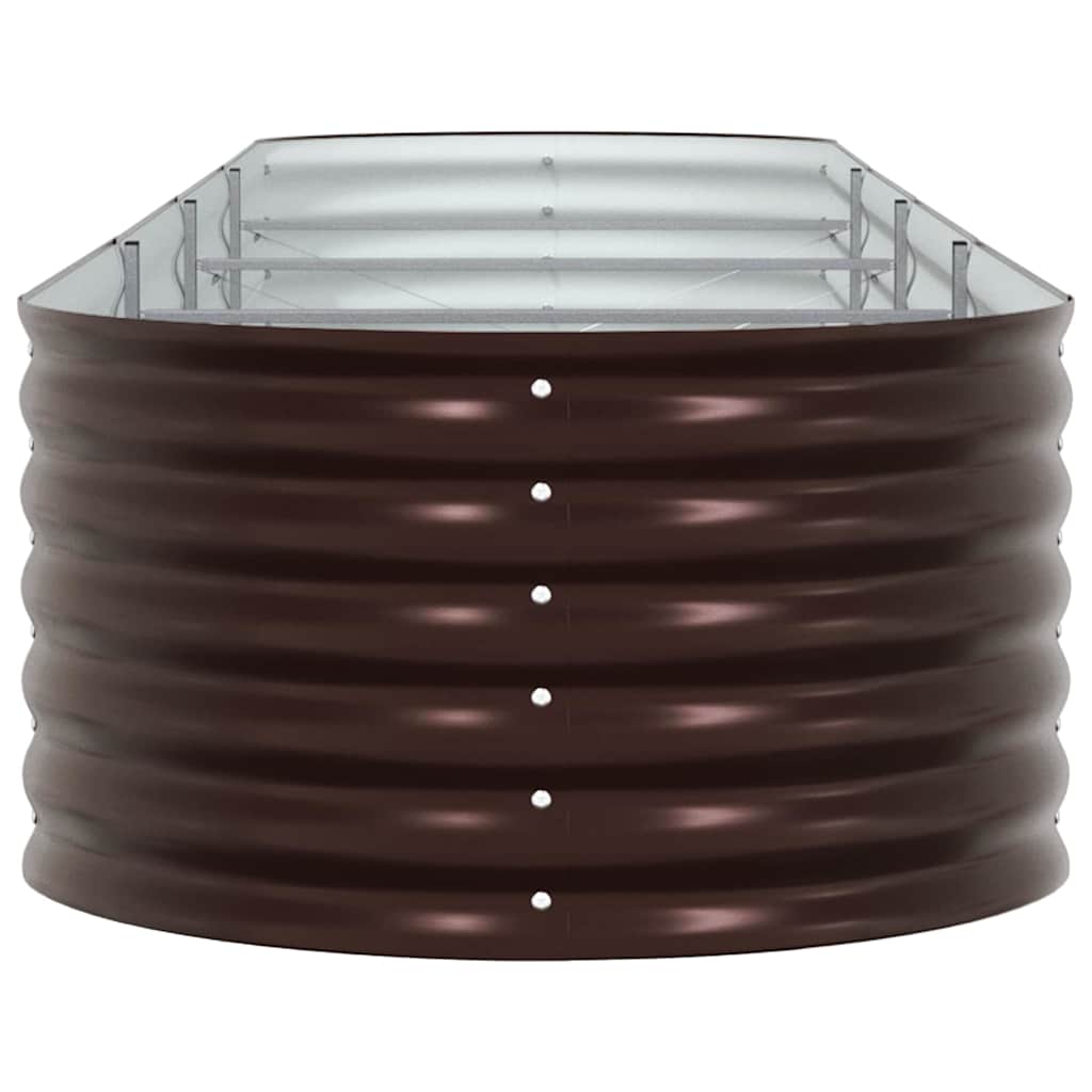 vidaXL Podniesiony grządka Brązowy 400 x 80 x 44 cm Stal