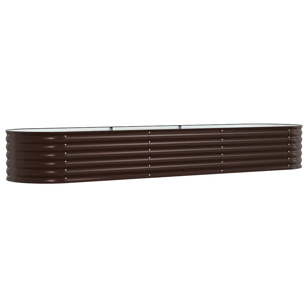 vidaXL Podniesiony grządka Brązowy 320 x 80 x 44 cm Stal