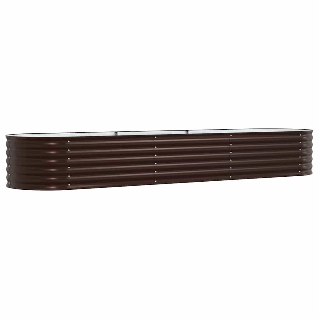 vidaXL Podniesiony grządka Brązowy 320 x 80 x 44 cm Stal