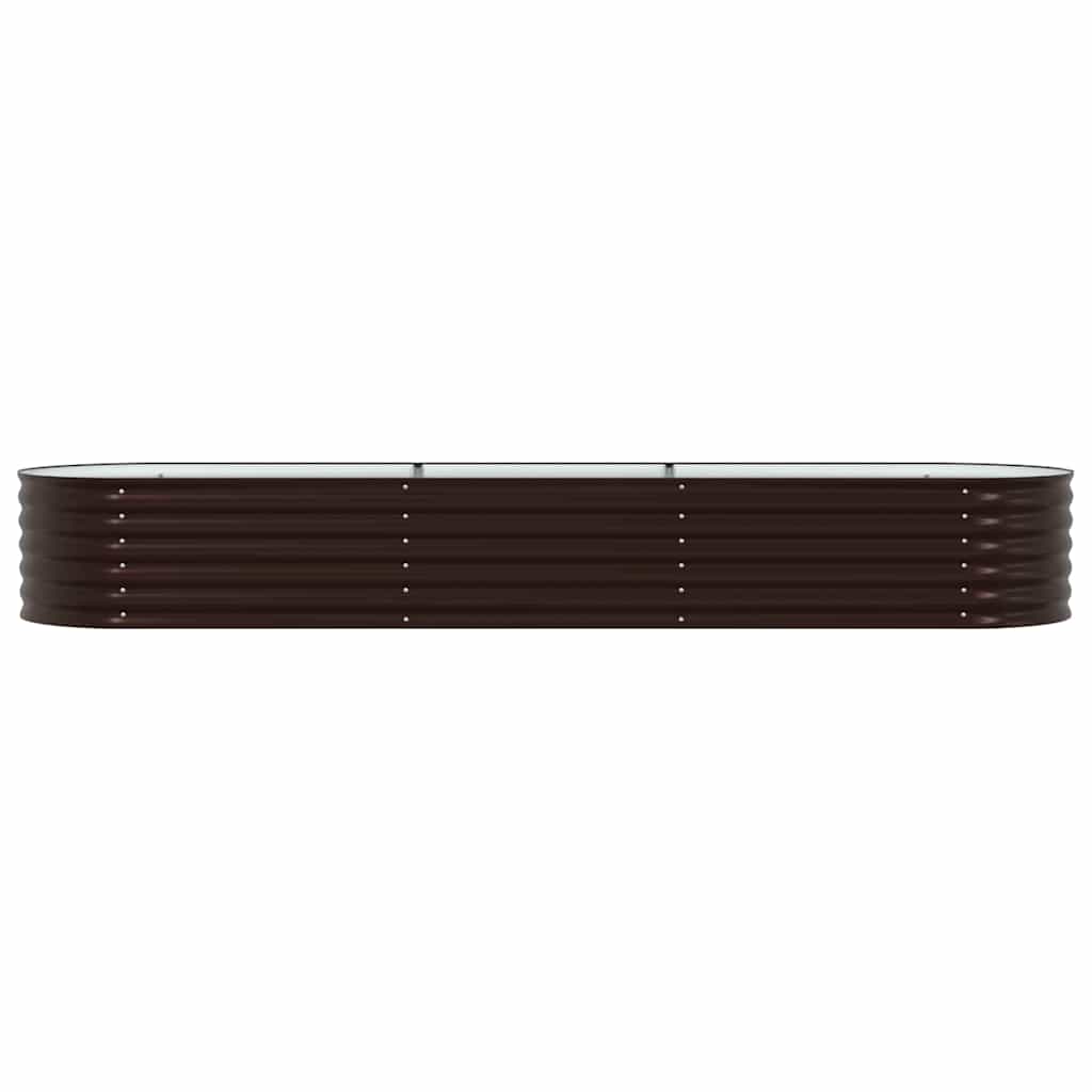 vidaXL Podniesiony grządka Brązowy 320 x 80 x 44 cm Stal