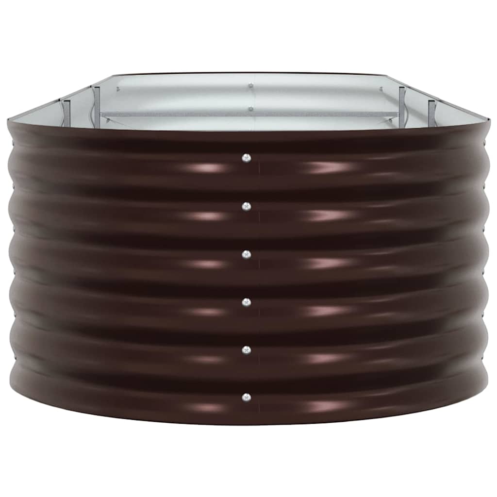 vidaXL Podniesiony grządka Brązowy 320 x 80 x 44 cm Stal