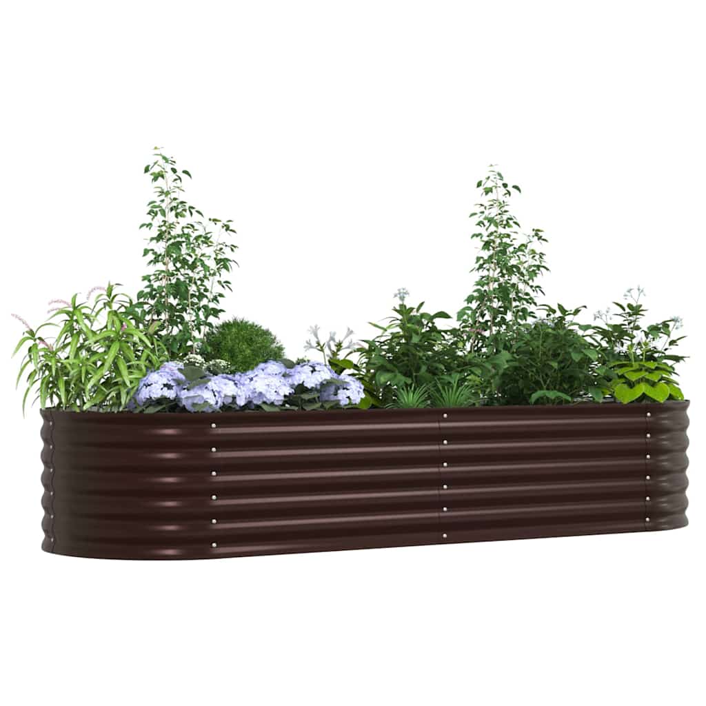 vidaXL Podniesiony grządka Brązowy 240 x 80 x 44 cm Stal