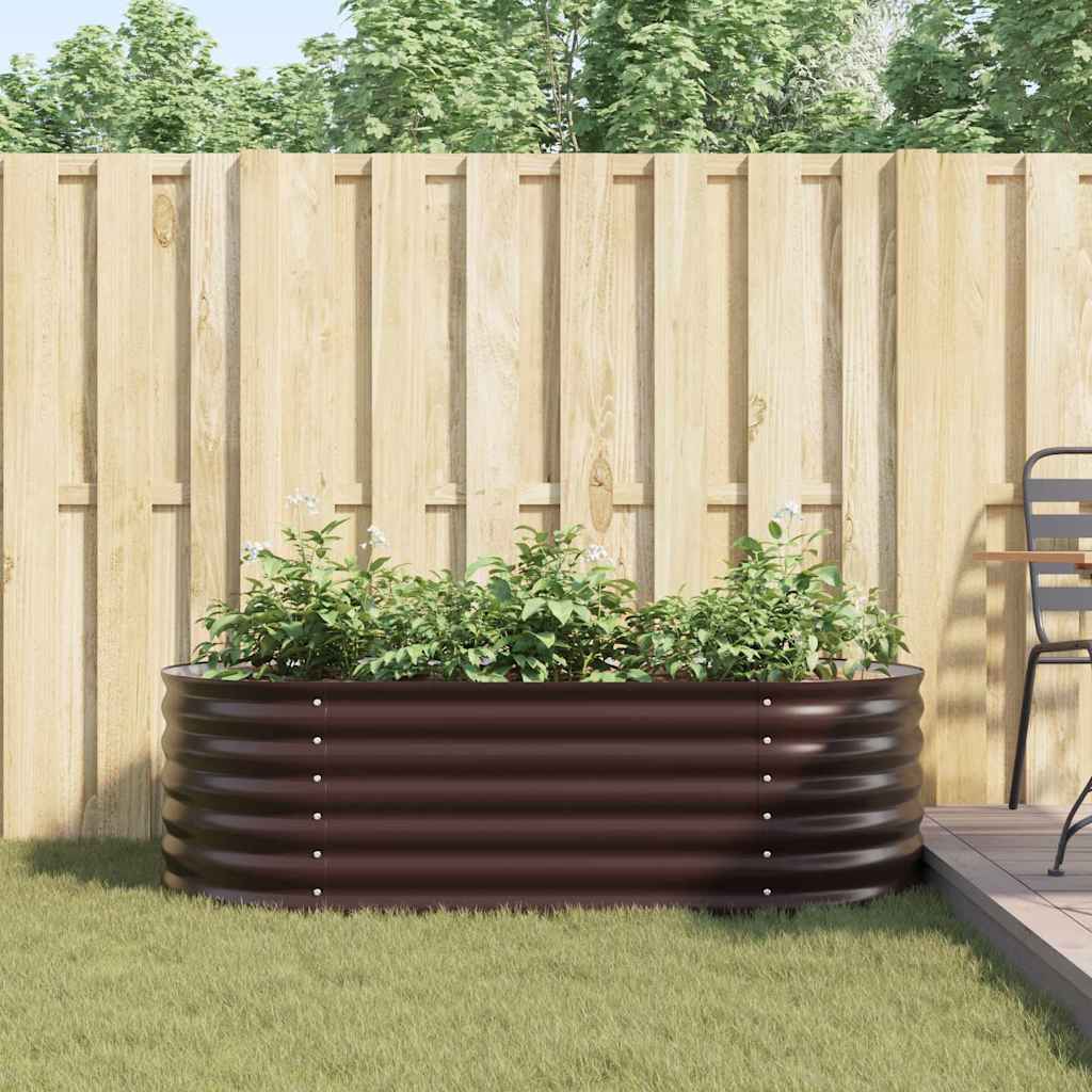 vidaXL Podniesiony grządka Brązowy 160 x 80 x 44 cm Stal