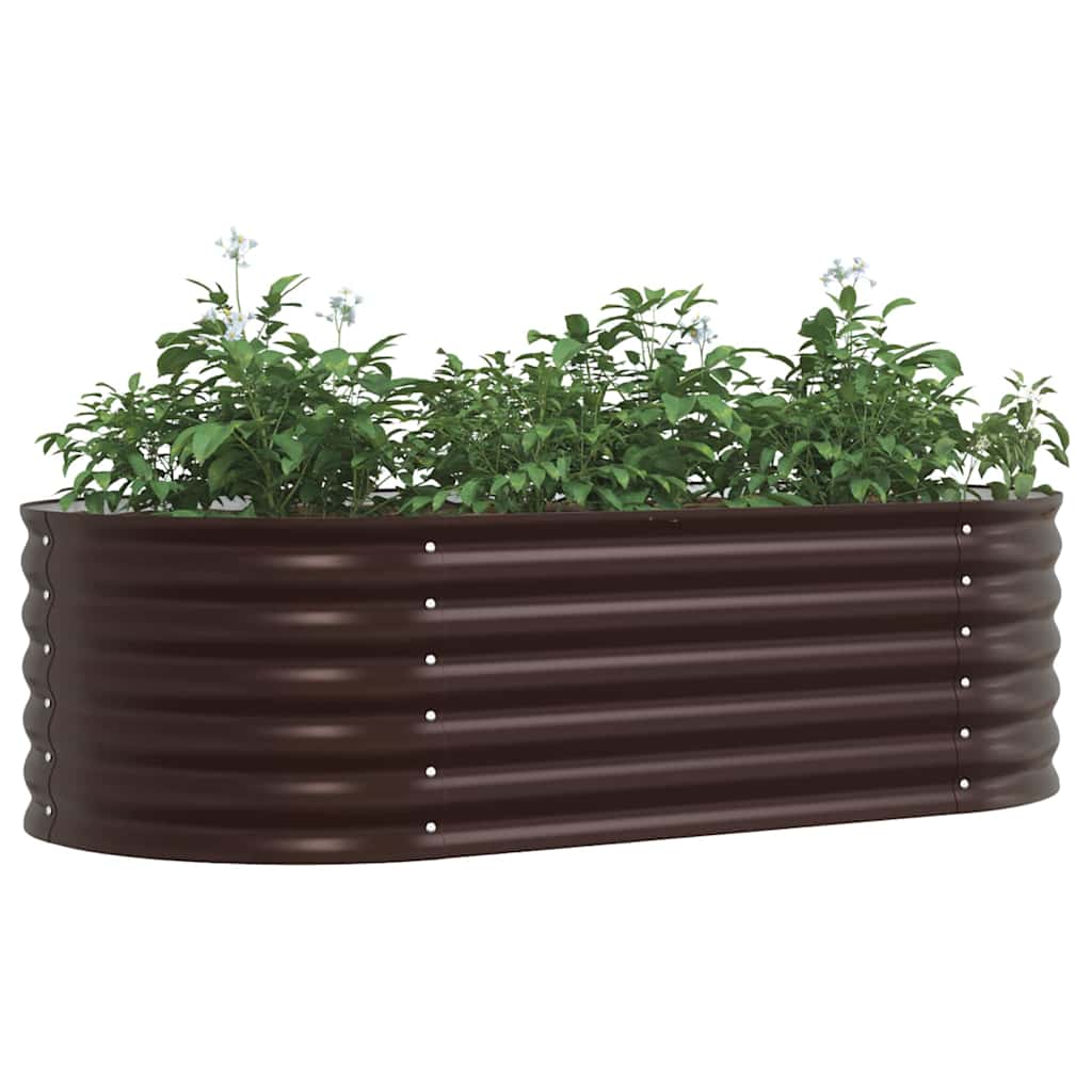 vidaXL Podniesiony grządka Brązowy 160 x 80 x 44 cm Stal