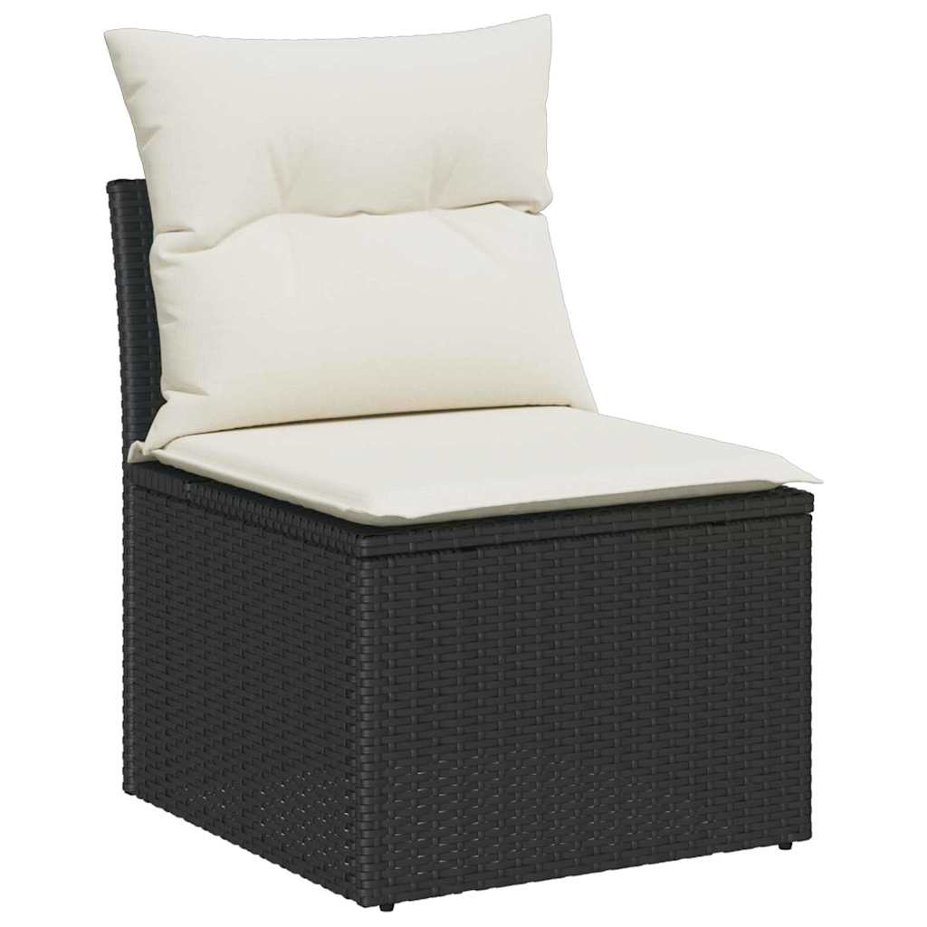 vidaXL Zestaw Sof na Ogród 5 szt. 4-Liczba miejsc Czarny i kremowy