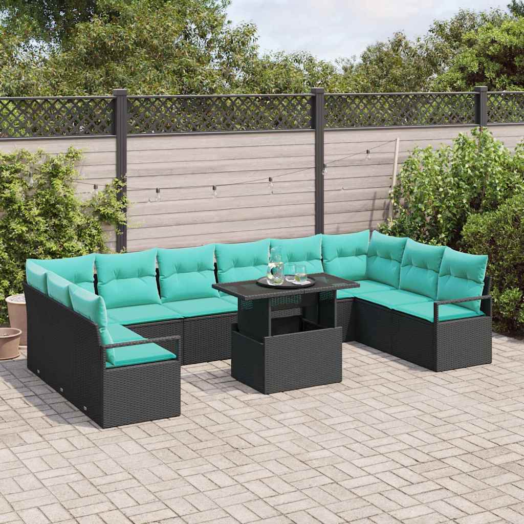 vidaXL Zestaw Sof na Ogród 11 pcs czanro-niebieski polirattan
