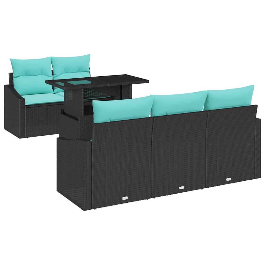 vidaXL Zestaw Sof na Ogród 6 pcs czanro-niebieski polirattan