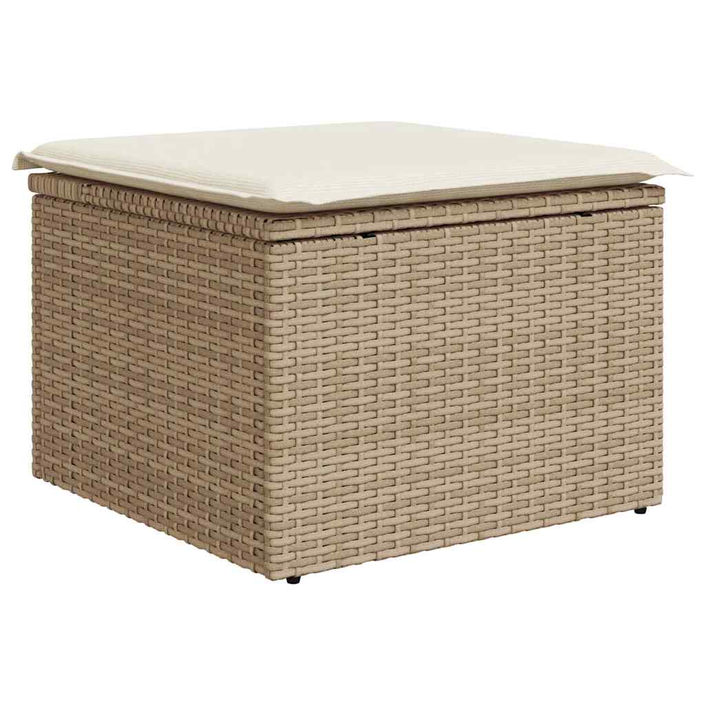 vidaXL Zestaw Sof na Ogród z poduszką 9 pcs Beżowy i kremowy