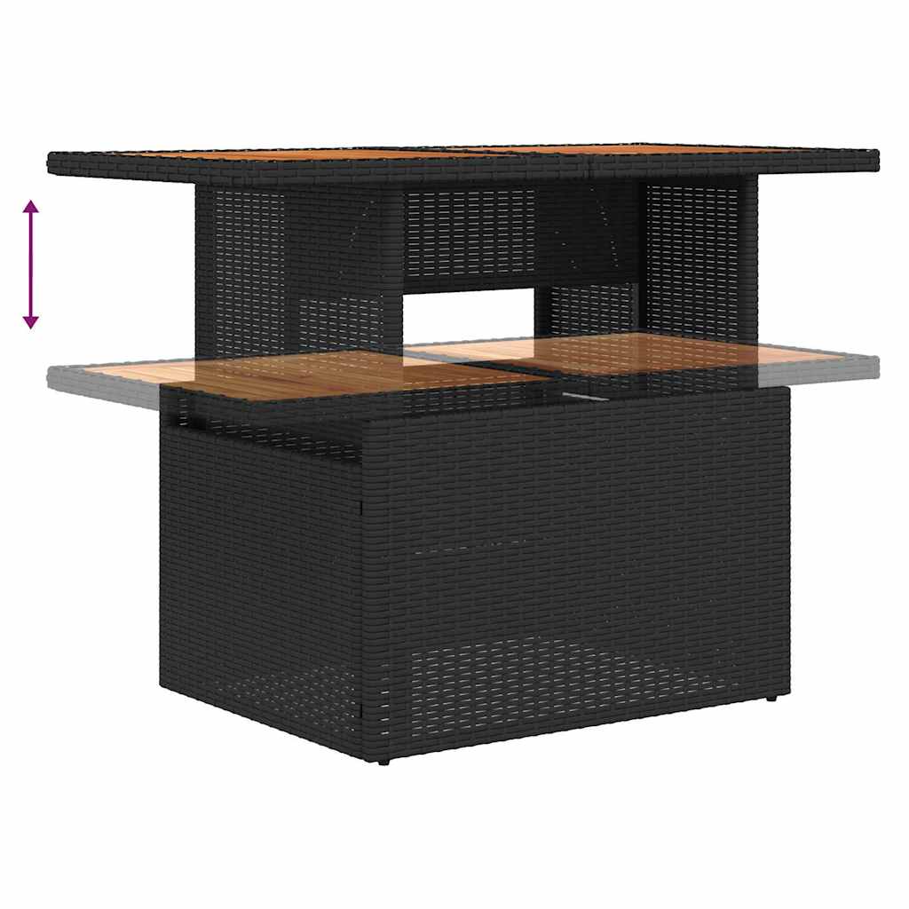 vidaXL Zestaw Sof na Ogród 8 szt. Czarny i kremowy