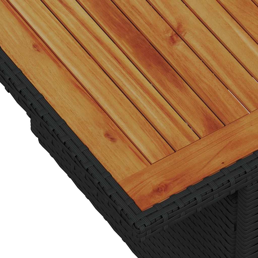 vidaXL Zestaw Sof na Ogród 5 szt. Czarny polirattan