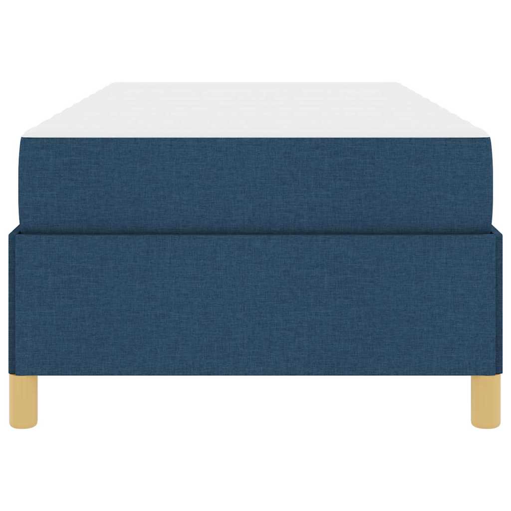vidaXL Ramka łóżka z materacem Niebieski 90 x 190 cm tkanina