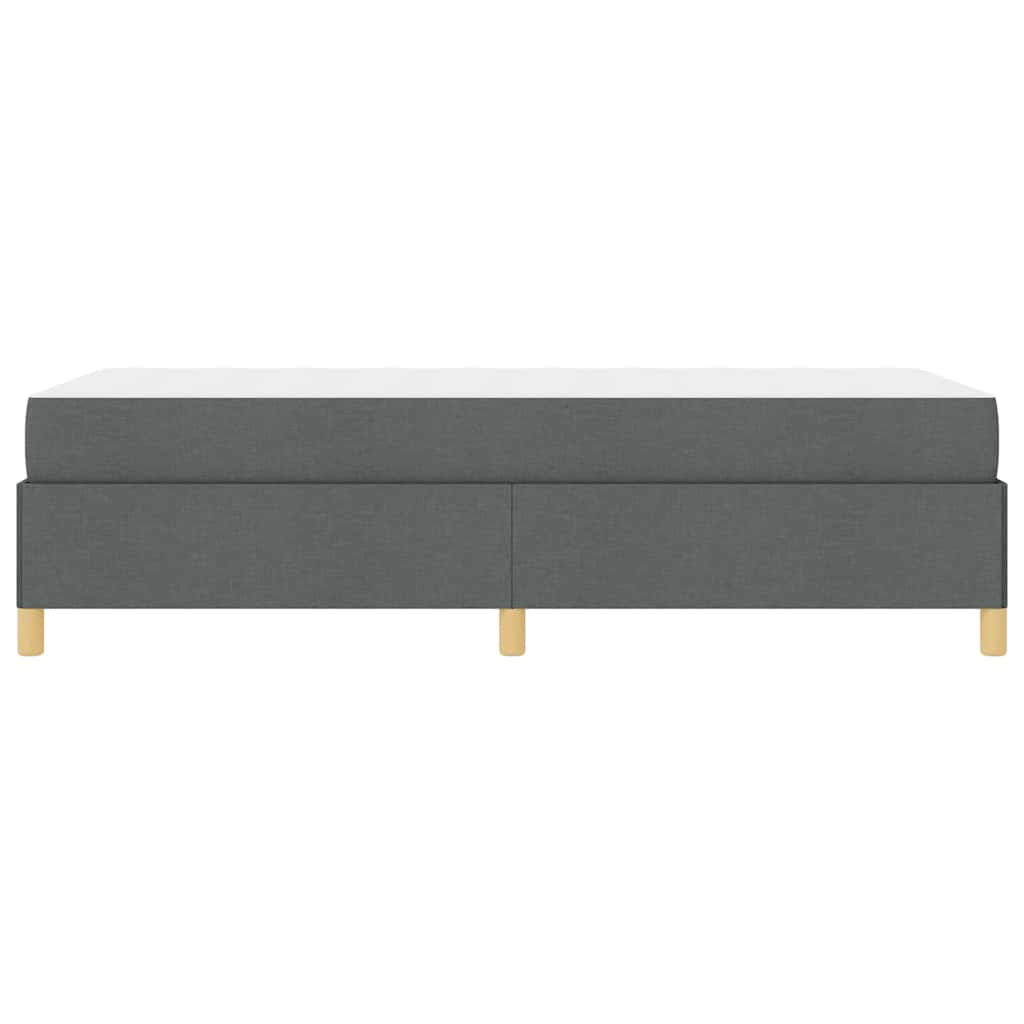 vidaXL Ramka łóżka z materacem Ciemnoszary 90 x 200 cm tkanina