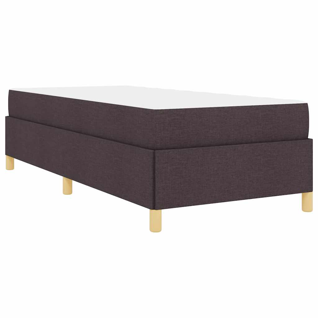 vidaXL Ramka łóżka z materacem Ciemny brąz 90 x 200 cm tkanina