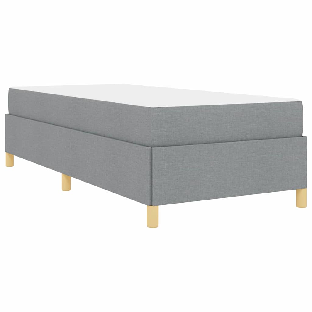 vidaXL Ramka łóżka z materacem Jasnoszary 100 x 200 cm tkanina