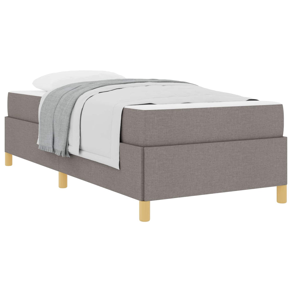 vidaXL Ramka łóżka z materacem Ciemnoszary 100 x 200 cm tkanina