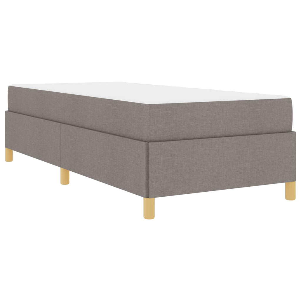 vidaXL Ramka łóżka z materacem Ciemnoszary 100 x 200 cm tkanina